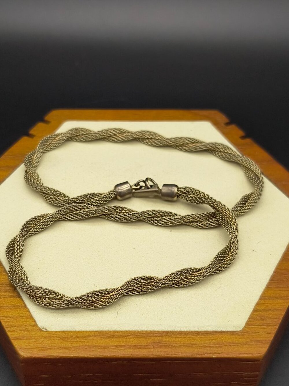 Vintage Sarah Coventry Gold Tone Double Twisted Rope Mesh Necklace